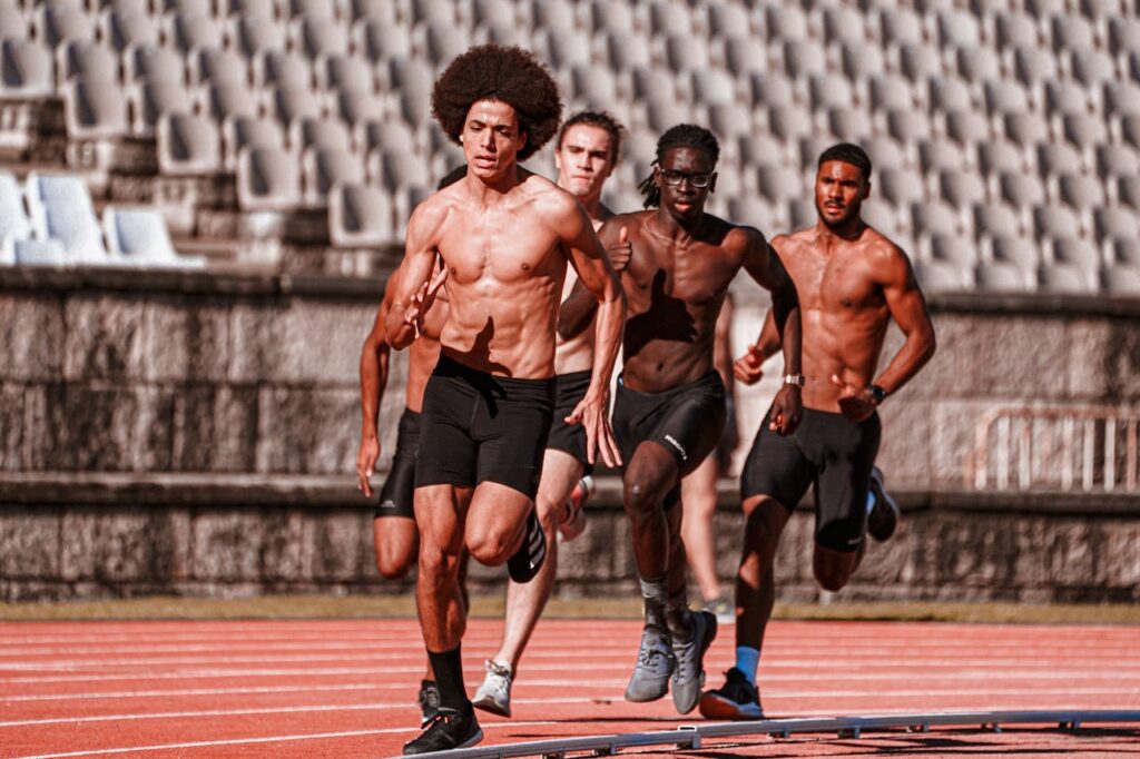 Men Running Together